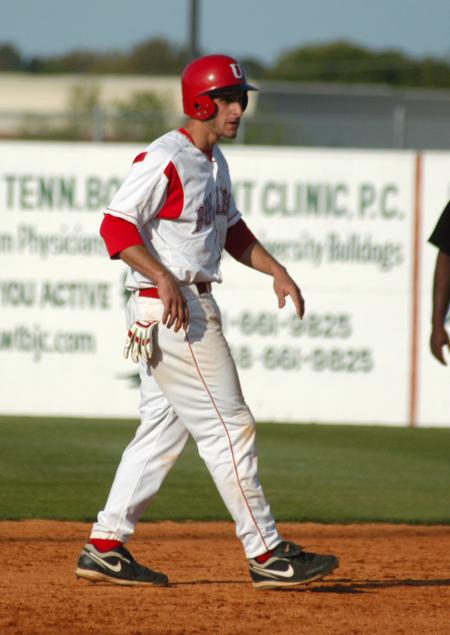 David Maristany takes his lead from second base. - Photo by Steven Aldridge