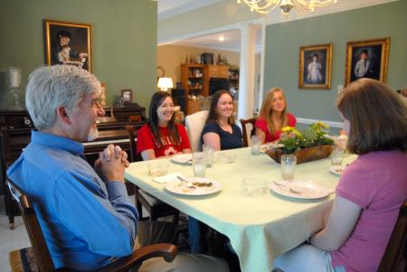Union Students were served a home-cooked meal by Dr. Bill and Alice Nettles as part of Be Our Guest. - Photo by Kristi McMurry Woody