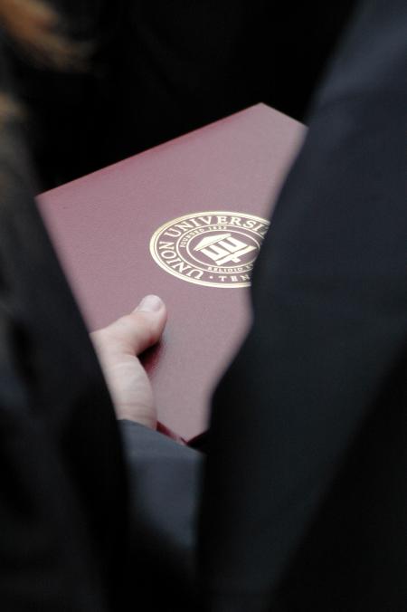 Nearly 430 Union University graduates received degrees May 23 on the university’s Great Lawn during the 184th annual spring commencement ceremony.  - Photo by Beth Spain