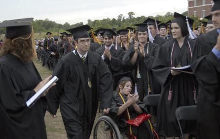 Will Trautman, engineering graduate, received the Elizabeth Tigrett Medal, which has been awarded since 1912 by vote of the entire faculty to an outstanding member of the senior class. - Photo by Jim Veneman