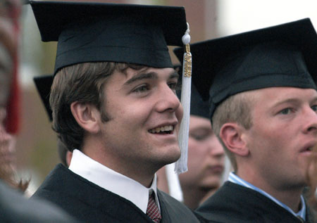 Philosophy major Ben Dockery at Spring Graduation 2003 - Photo by Jim Veneman