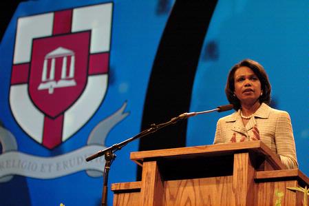 Condoleezza Rice, who served as secretary of state for President George W. Bush, was the keynote speaker for Union’s 12th annual Scholarship Banquet at the Carl Perkins Civic Center. - Photo by Beth Spain