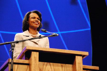 Condoleezza Rice, who served as secretary of state for President George W. Bush, was the keynote speaker for Union’s 12th annual Scholarship Banquet at the Carl Perkins Civic Center. - Photo by Abby Ott