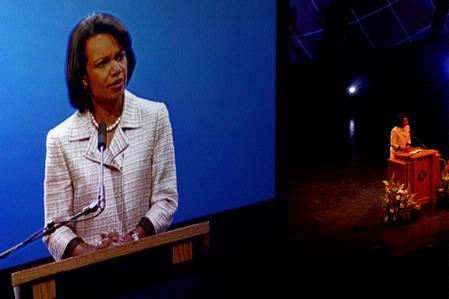 Condoleezza Rice, who served as secretary of state for President George W. Bush, was the keynote speaker for Union’s 12th annual Scholarship Banquet at the Carl Perkins Civic Center. - Photo by Megan Bailey
