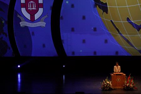 Condoleezza Rice, who served as secretary of state for President George W. Bush, was the keynote speaker for Union’s 12th annual Scholarship Banquet at the Carl Perkins Civic Center. - Photo by Megan Bailey