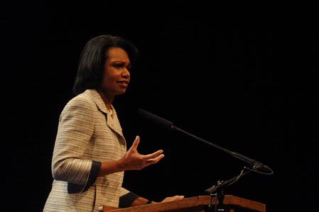 Condoleezza Rice, who served as secretary of state for President George W. Bush, was the keynote speaker for Union’s 12th annual Scholarship Banquet at the Carl Perkins Civic Center. - Photo by Morris Abernathy