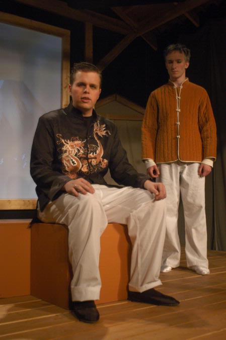 Dustin Perry and Kip Arrowood perform in Measure for Measure. - Photo by Angela Abbamonte