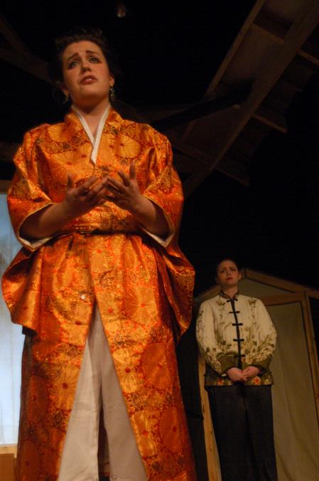 Natalie Newberry and Margaret Broersma perform in Measure for Measure. - Photo by Angela Abbamonte