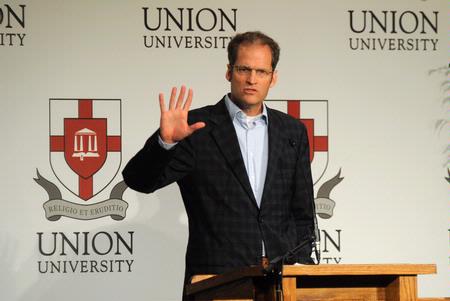 Acclaimed author and Boston University religion professor Stephen Prothero speaks on religious literacy as part of the ongoing Union Forum luncheon lecture series. - Photo by Morris Abernathy