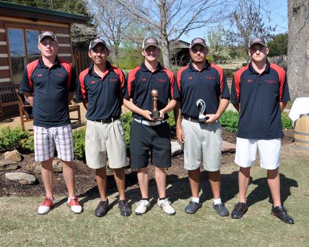 Union's team of five golfers that won the Union University Spring Invitational. - Photo by Steven Aldridge