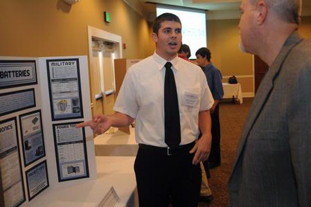Students present their semester long projects at the annual scholarship symposium. - Photo by Morris Abernathy