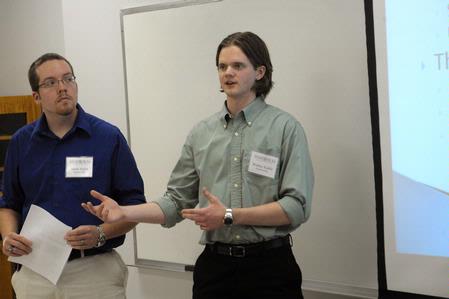 Engineering students present their semester long projects for the annual scholarship symposium. - Photo by Morris Abernathy