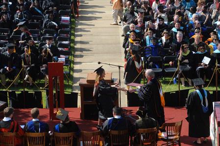 Over 250 graduates received degrees at summer graduation on Saturday. - Photo by Jim Veneman