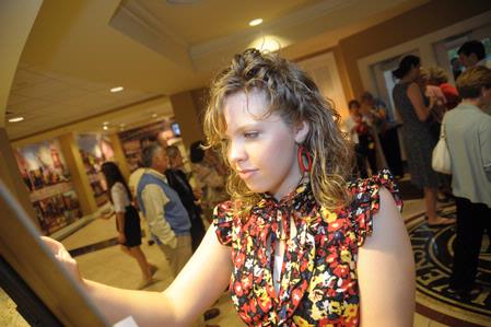 Union University held its annual Back to School Dinner for their faculty and staff on Tuesday. 

Christian artist and Union art graduate Kelsey Roberts worked on a drawing while faculty and staff arrived.  - Photo by Morris Abernathy
