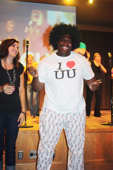James Barbee, focus leader, gets his groove on at the Fall 2010 annual Focus Show. - Photo by Ebbie Davis