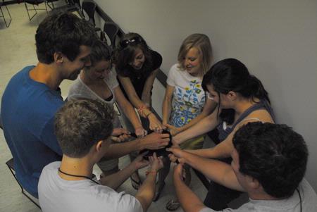 New Union students get to know each other through games with their Focus Groups. - Photo by Victoria Stargel