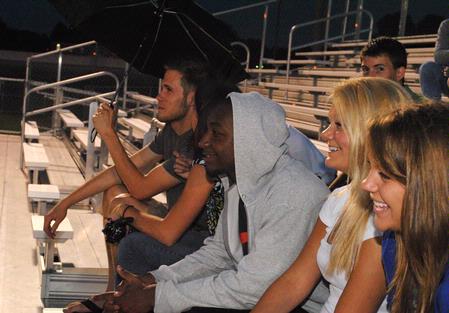 Union fans brave the weather to cheer on the Bulldog soccer team as they play Truett-McConnell College.  - Photo by Victoria Stargel