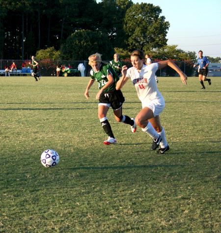 Steffi King runs to get the ball during the game against Delta State, which Union won 1-0. - Photo by Deanna Santangelo