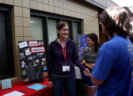 Julie Boyer, urban ministries coordinator at J Crib, speaks to students about how they can be involved in Jackson's urban ministry. - Photo by Ebbie Davis