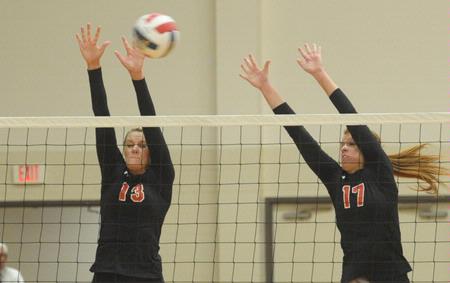 Caroline Robbins (13) and Anna Sims (17). - Photo by Morris Abernathy