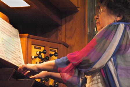 Gillian Weir, concert organist, performs for the Twenty-second Annual Carolyn Townsend McAfee Organ Concert. - Photo by Victoria Stargel