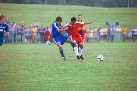Clovis Simas, No. 14 - sophomore from Rio, Brazil - Photo by Jim Veneman