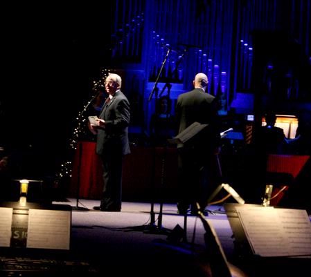 Dr. David S. Dockery, president of the university, welcomes the audience to the annual A Union Christmas music program in the G.M. Savage Memorial Chapel. - Photo by Deanna Santangelo