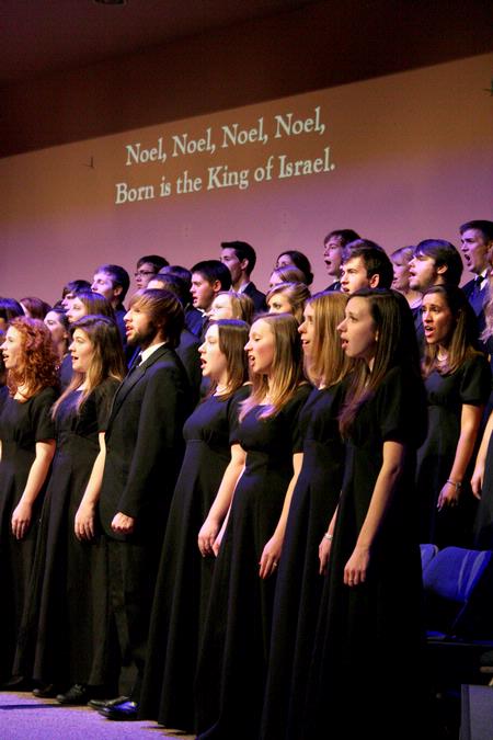 The University Singers perform at the annual A Union Christmas in the G.M. Savage Memorial Chapel.
 - Photo by Deanna Santangelo