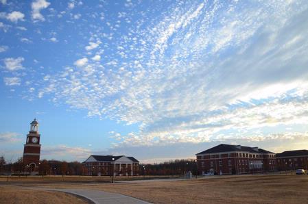 The campus looks wonderful on a beautiful day.  - Photo by Ebbie Davis