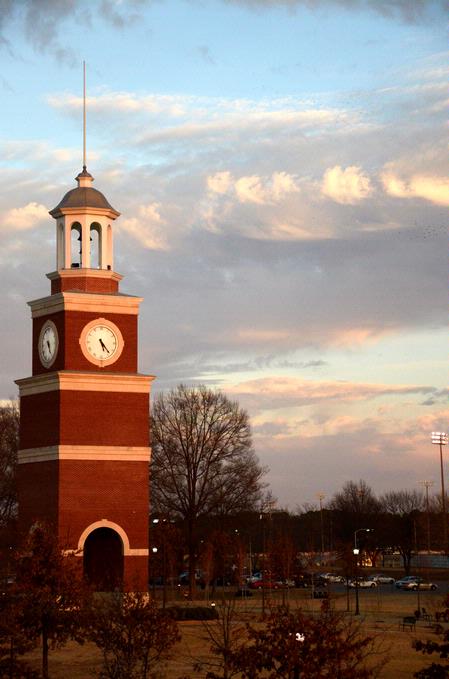 Miller Tower at sunset.   - Photo by Ebbie Davis