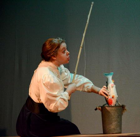 Jill Barron, sophomore theatre and speech major, performs in "The Winter's Tale."  - Photo by Deanna Santangelo