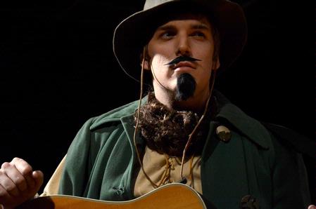 David Conway, junior history major, performs in the role of Autolycus in "The Winter's Tale." - Photo by Deanna Santangelo