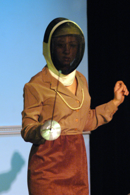 Miranda Wallace as Millie Standard in <i>You Have To Serve Somebody</i>. - Photo by Jim Veneman