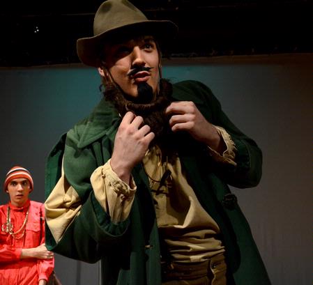 David Conway, junior history major, plays the part of Autolycus in "The Winter's Tale." - Photo by Deanna Santangelo
