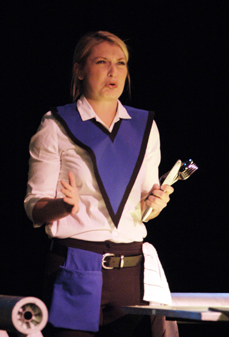 Molly Williams as Cassandra Hooper in <i>You Have To Serve Somebody</i>. - Photo by Jim Veneman