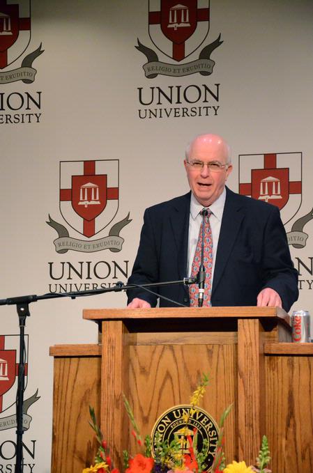 Gilbert Meilaender, the Phyllis and Richard Duesenberg Chair of Christian Ethics at Valparaiso University, speaks on the sensitive issues of death and aging. - Photo by Abigail Harris
