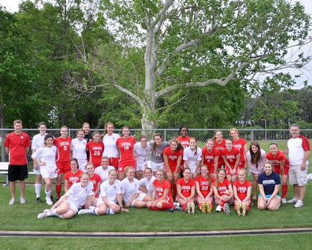 Participants in the 2011 Union University women's soccer alunmi game. - Photo by Uncredited