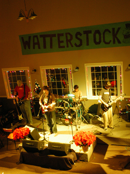 Junior Ross Kyzer and his band consisting of Senior Jesse Florida, Junior Drew Holladay, and Senior Zach Delph played the last show at Watterstock 2003. - Photo by Kristen Nicole Sayres