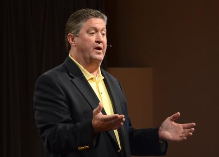 Steve Gaines, pastor of Bellevue Baptist Church in Cordova, Tenn., speaks during chapel about the role of prayer in strengthening churches and developing a personal relationship with God. - Photo by Jacob Moore