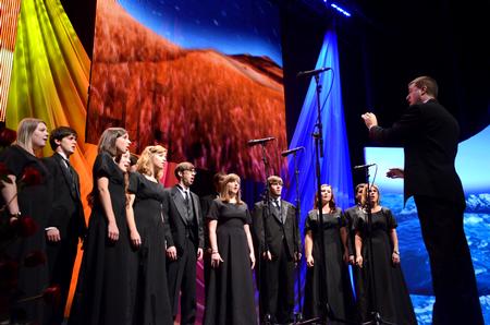 Union's Proclamation chorus sings at the 14th annual Scholarship Banquet prior to keynote speaker, Tony Blair, former British Prime Minister.  - Photo by Ebbie Davis