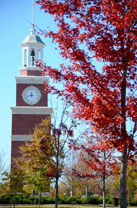 Miller Tower stands tall on a beautiful Autumn day. - Photo by Ebbie Davis
