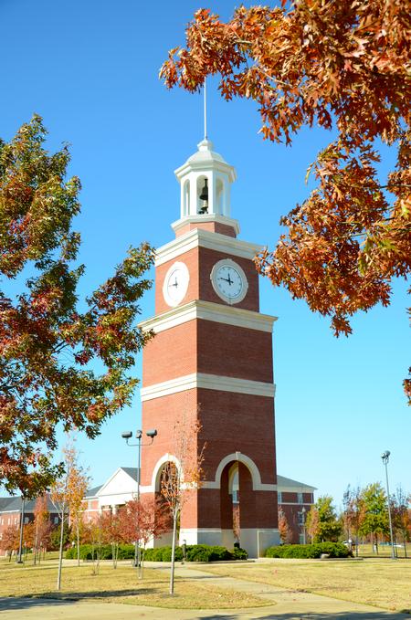 Miller Tower stands tall on a beautiful Autumn day.
 - Photo by Ebbie Davis