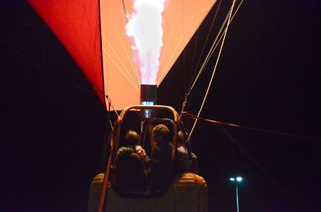 Students enjoy free hot air balloon rides during Union Night, a part of Homecoming 2011.  - Photo by Zac Calvert