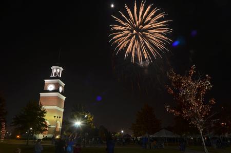 The fireworks show on the Great Lawn brought smiles to all gathered to celebrate Union's Homecoming 2011. - Photo by Morris Abernathy