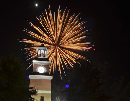 The Fireworks on the Great Lawn was a sight to behold.  The cool night seemed a bit warmer during the ten minute show. - Photo by Morris Abernathy