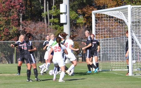 Union Soccer tries for a goal on Senior Day against Benedictine University. - Photo by Steven Aldridge