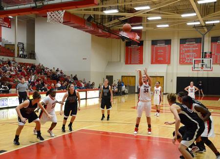 Shelby Ashcraft shoots a free throw during a game against Campbellsville University. - Photo by Jacob Moore