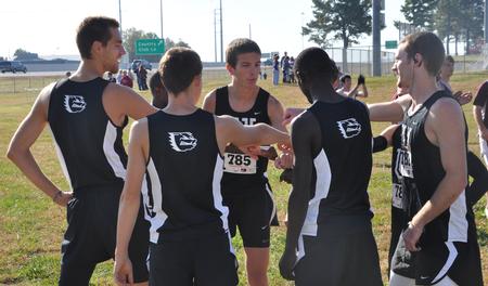Union men's cross country gathers before the race. - Photo by Steven Aldridge