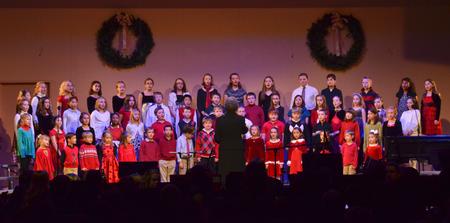  The Union music department presents their annual 'A Union Christmas' performance in the Savage Chapel, Dec. 6.  The Children's choirs sings Sparkling Stars. - Photo by Morris Abernathy