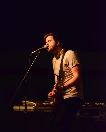 Daniel James, lead singer of the band Canon Blue, performs in a concert at Barefoots Joe for Union students.  - Photo by Zac Calvert